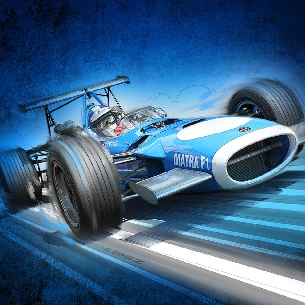 Photo Dédicacée Jean-Pierre Beltoise - Équipe Matra Elf - F1 Le Mans - 1970 - Signée