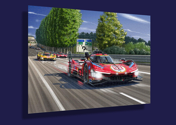 Puzzle Dessin Ferrari 499P Hypercar Le Mans 2026 Hunaudières