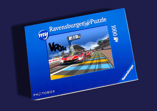 Puzzle Dessin Ferrari 499P Hypercar Le Mans 2026 Totem Michelin Jour