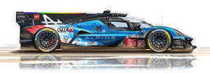 Dessin ALPINE A424 Le Mans Hypercar - Guillaume Lopez - Illustrateur automobile et sports mécaniques