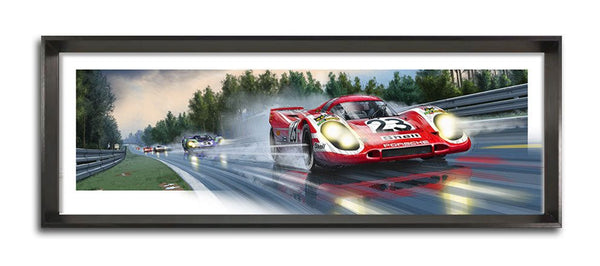 Dessin PORSCHE 917 N°23 Le Mans 70 "Jour" - Guillaume Lopez - Illustrateur automobile et sports mécaniques