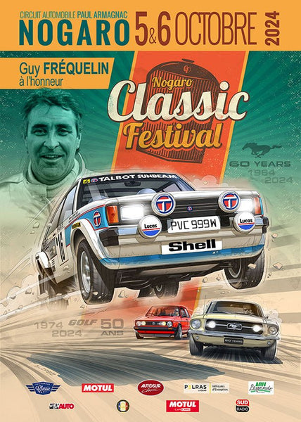 Puzzle Affiche Classic Festival 2024 - Guillaume Lopez - Illustrateur automobile et sports mécaniques