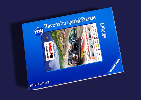 Puzzle Affiche MERCEDES - ASTON MARTIN 24 HEURES DE SPA 2025 CHICANE - Guillaume Lopez - Illustrateur automobile et sports mécaniques