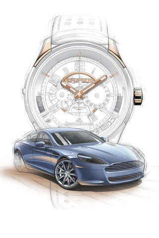 Montre RAPIDE ASTON MARTIN - Peinture Guillaume Lopez