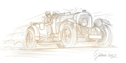 BENTLEY Blower Crayon - Guillaume Lopez - Illustrateur automobile et sports mécaniques