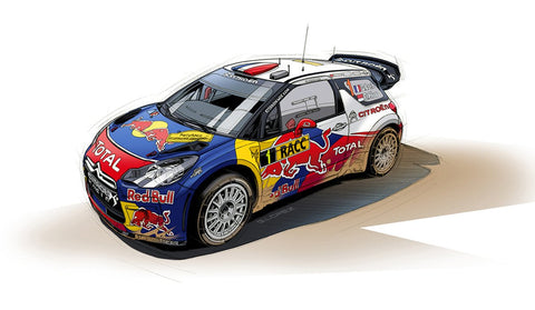 CITROËN DS3 Sébastien Loeb - Guillaume Lopez - Illustrateur automobile et sports mécaniques
