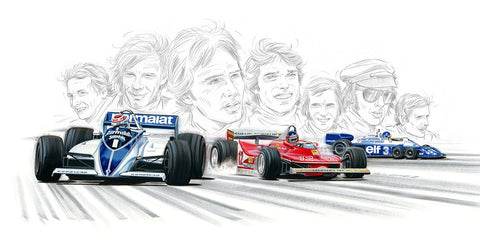 FORMULE 1 Années 70-80 - Guillaume Lopez - Illustrateur automobile et sports mécaniques