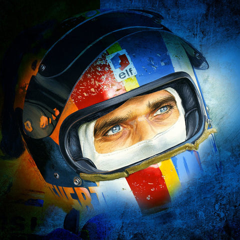 François Cevert Portrait - Guillaume Lopez - Illustrateur automobile et sports mécaniques