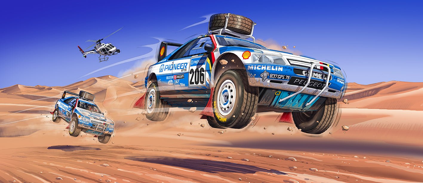 ICKX - VATANEN Dakar 89 - Guillaume Lopez - Illustrateur automobile et sports mécaniques