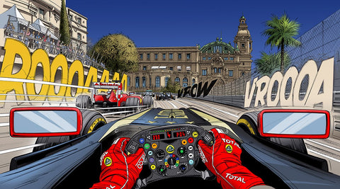 MONACO F1 Lotus Onboard 2013 - Guillaume Lopez - Illustrateur automobile et sports mécaniques