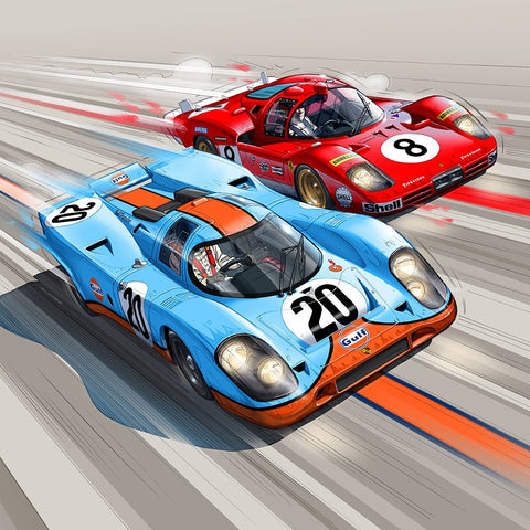 Peinture Porsche 917 - Ferrari 512S - Paint Guillaume Lopez