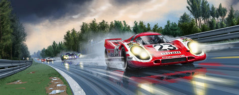 PORSCHE 917 N°23 Le Mans 70 "Jour" - Guillaume Lopez - Illustrateur automobile et sports mécaniques