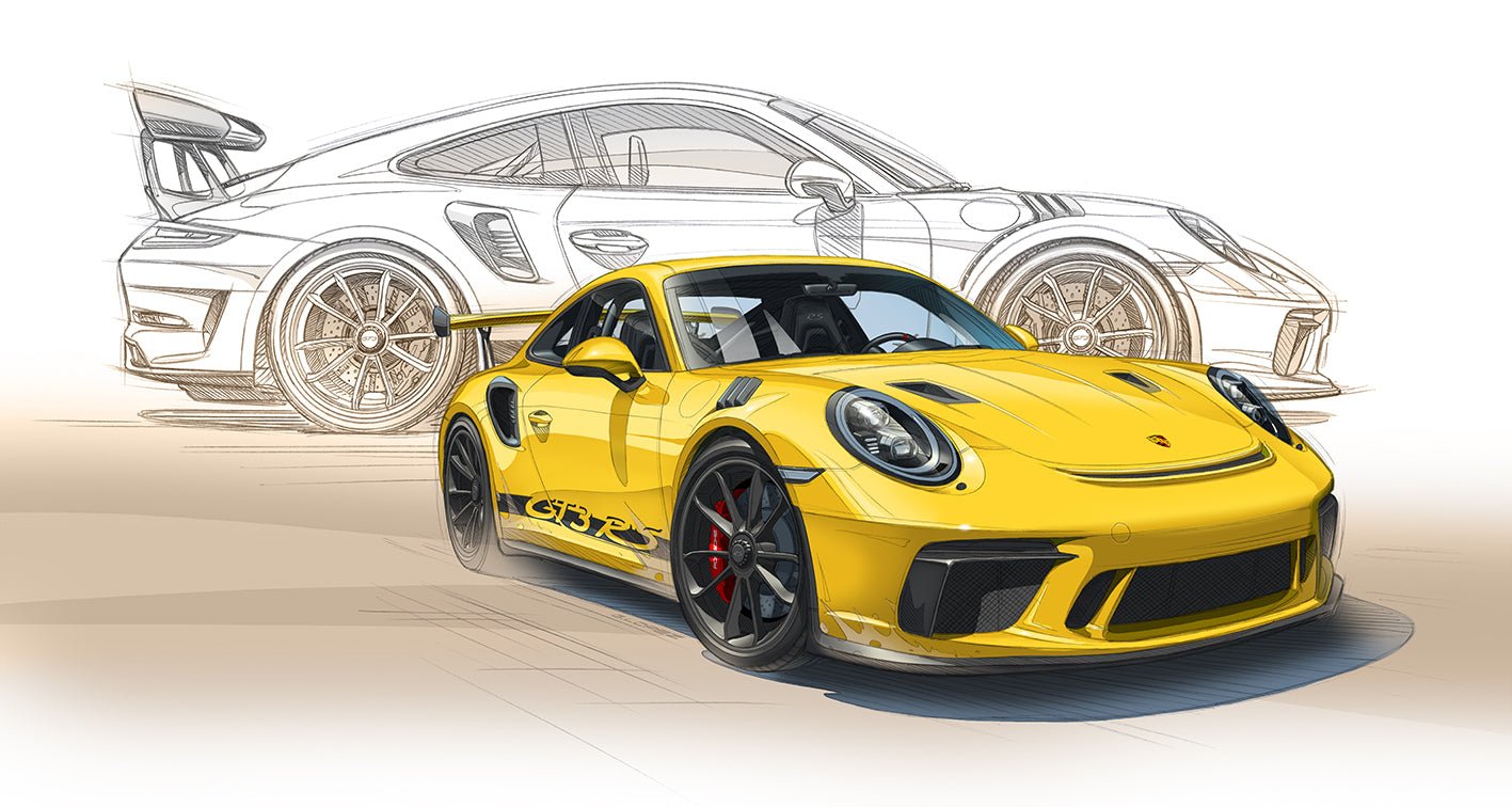 PORSCHE 991 GT3 RS - Guillaume Lopez - Illustrateur automobile et sports mécaniques