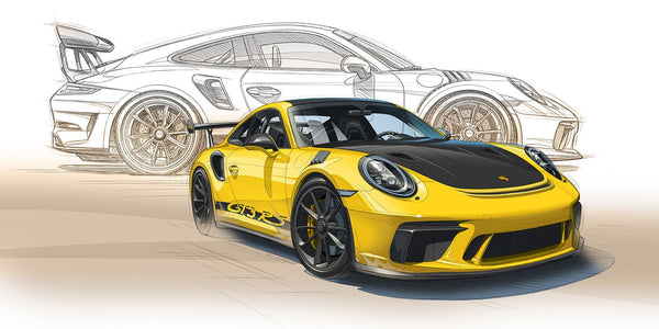 PORSCHE 991 GT3 RS - Guillaume Lopez - Illustrateur automobile et sports mécaniques