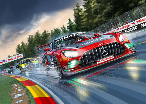 Puzzle 24 Heures de Spa 2022 - Guillaume Lopez - Illustrateur automobile et sports mécaniques