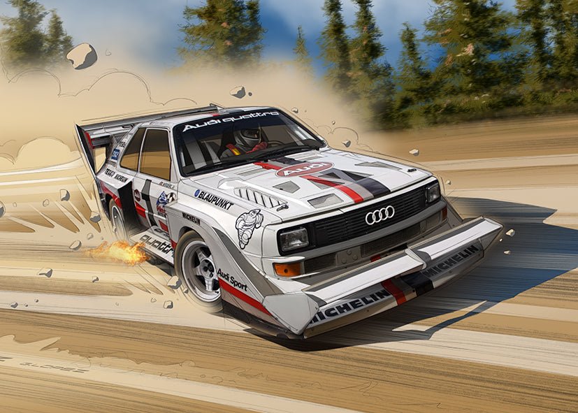 Puzzle voiture Audi Quattro S1 Pikes Peak - Walter Röhrl - Peintre Guillaume.lopez