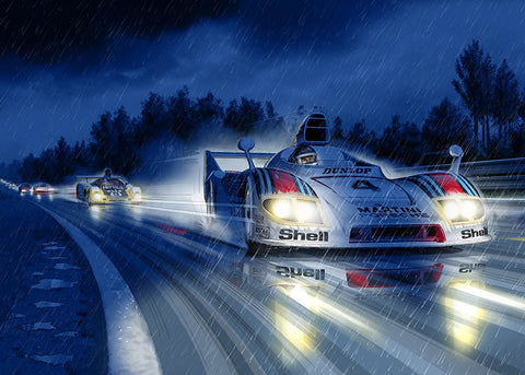 Peinture Puzzle Porsche 936 - Jacky Ickx - Nuit - Guillaume Lopez