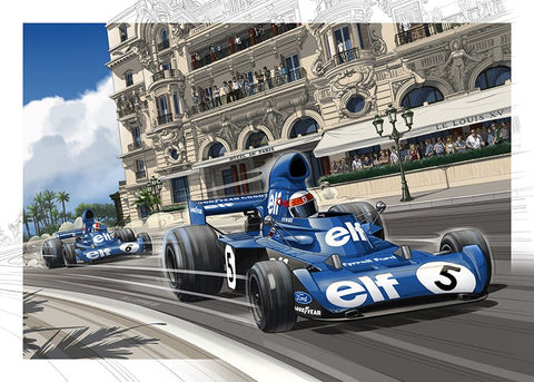 Puzzle Tyrrell F1 à Monaco - Guillaume Lopez - Illustrateur automobile et sports mécaniques